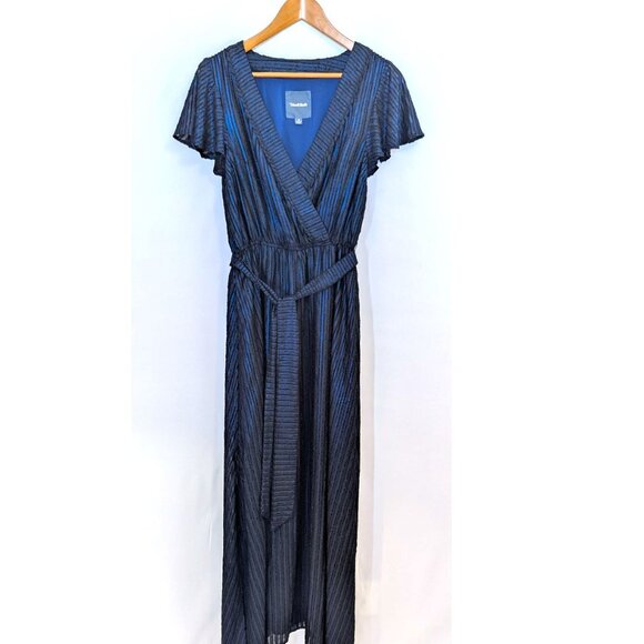 ModCloth | Your Time To Shine Maxi Dress in Blue & Black | Size Medium - Picture 5 of 14